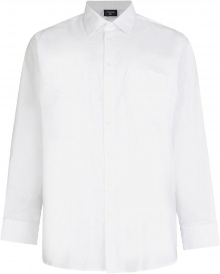 Espionage SH151 Long Sleeve Plain Collar Shirt White - Krekli - Krekli - 2XL-8XL