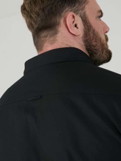 D555 James Oksforda Krekls Ar Īsām Piedurknēm TALL Melns - TALL krekli - 