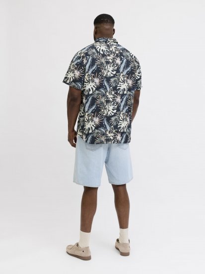 Jack & Jones Honolulu Short Sleeve Resort Shirt Black - Krekli - Krekli - 2XL-8XL