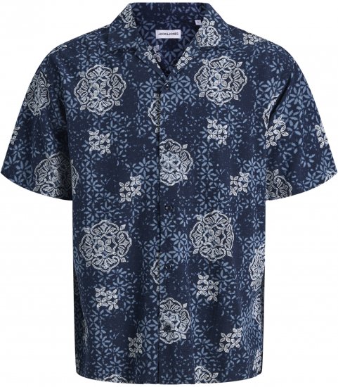 Jack & Jones Alfredo Shirt Short Sleeve Blue - Krekli ar īsām piedurknēm - Krekli ar īsām piedurknēm