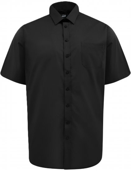 D555 Lucas Traipus Atgrūdošs Negludināms Elastīgs Krekls Ar Īsām Piedurknēm Melns - Krekli - Krekli - 2XL-8XL