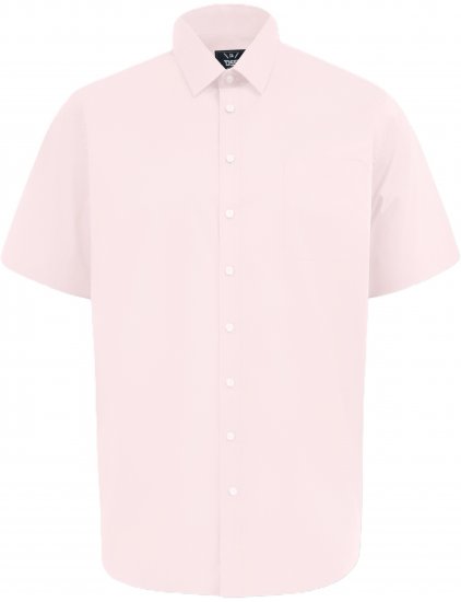 D555 Lucas Traipus Atgrūdošs Negludināms Elastīgs Krekls Ar Īsām Piedurknēm Rozā - Krekli - Krekli - 2XL-8XL