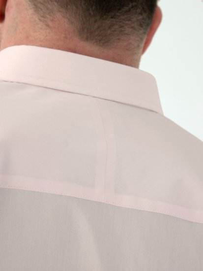 D555 Lucas Traipus Atgrūdošs Negludināms Elastīgs Krekls Ar Īsām Piedurknēm Rozā - Krekli - Krekli - 2XL-8XL