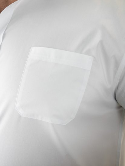 D555 Lucas Traipus Atgrūdošs Negludināms Elastīgs Krekls Ar Īsām Piedurknēm Balts - Krekli - Krekli - 2XL-8XL