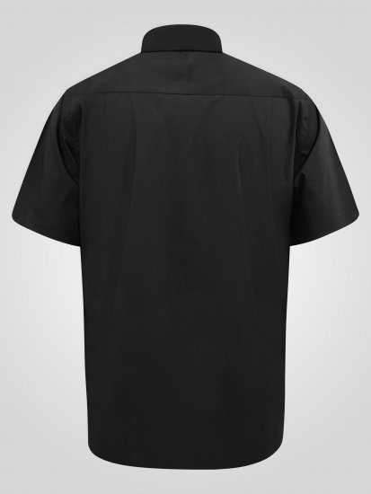 D555 Lucas Traipus Atgrūdošs Negludināms Elastīgs Krekls Ar Īsām Piedurknēm Melns - Krekli - Krekli - 2XL-8XL
