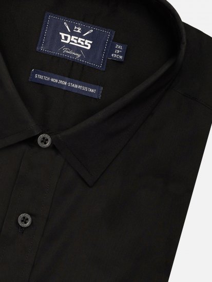 D555 Lucas Traipus Atgrūdošs Negludināms Elastīgs Krekls Ar Īsām Piedurknēm Melns - Krekli - Krekli - 2XL-8XL