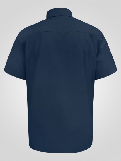 D555 Lucas Traipus Atgrūdošs Negludināms Elastīgs Krekls Ar Īsām Piedurknēm Tumši Zils - Krekli - Krekli - 2XL-8XL