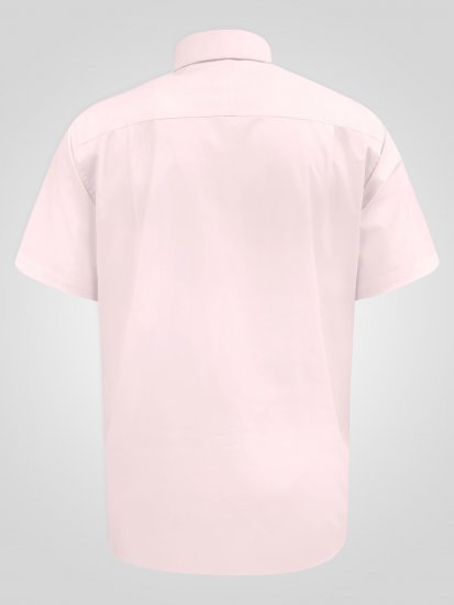 D555 Lucas Traipus Atgrūdošs Negludināms Elastīgs Krekls Ar Īsām Piedurknēm Rozā - Krekli - Krekli - 2XL-8XL