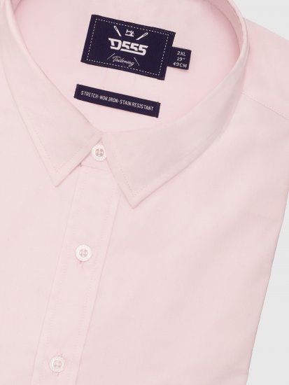 D555 Lucas Traipus Atgrūdošs Negludināms Elastīgs Krekls Ar Īsām Piedurknēm Rozā - Krekli - Krekli - 2XL-8XL