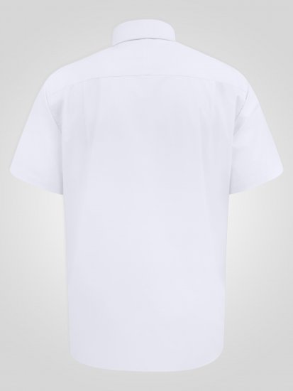 D555 Lucas Traipus Atgrūdošs Negludināms Elastīgs Krekls Ar Īsām Piedurknēm Balts - Krekli - Krekli - 2XL-8XL