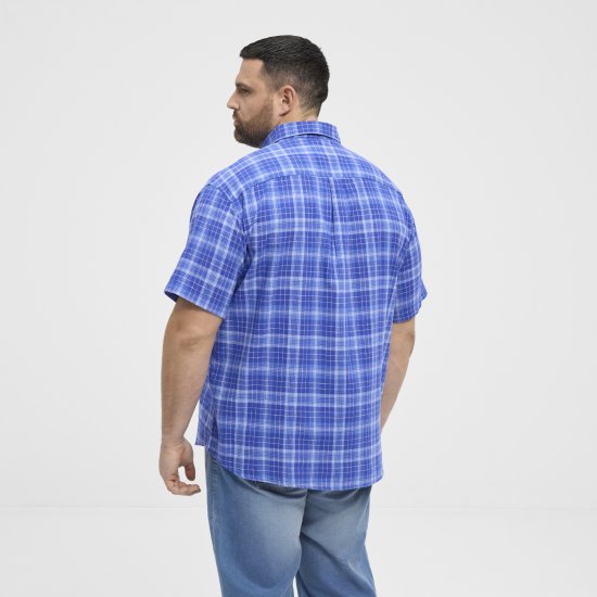 North Latitude 51145 Checked Short Sleeve Shirt Cobolt Blue - Krekli ar īsām piedurknēm - Krekli ar īsām piedurknēm