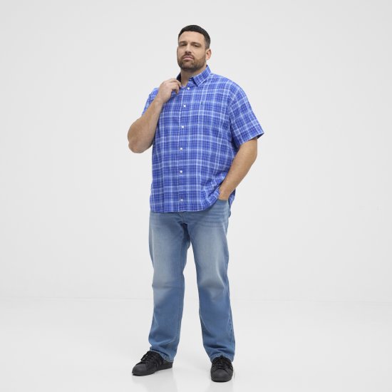 North Latitude 51145 Checked Short Sleeve Shirt Cobolt Blue - Krekli ar īsām piedurknēm - Krekli ar īsām piedurknēm