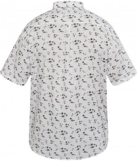 North Latitude 61111 Apdrukāts Lina Krekls ar Īsām Piedurknēm Balta - Krekli - Krekli - 2XL-8XL