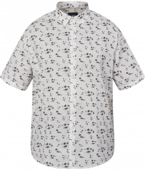 North Latitude 61111 Apdrukāts Lina Krekls ar Īsām Piedurknēm Balta - Krekli - Krekli - 2XL-8XL