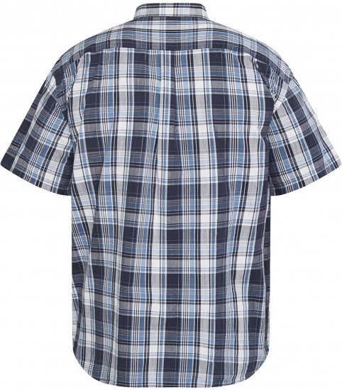North Latitude 61115 Rūtains Krekls ar Īpaši Garu Korpusu Tumši Zila - Krekli - Krekli - 2XL-8XL