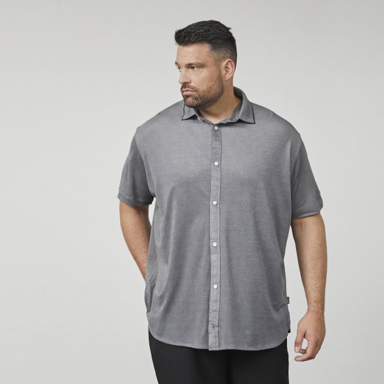 North Latitude 61116 Melanžēts Pikē Īsroku Krekls Pelēka - Polo krekli - Polo krekli - 2XL-8XL