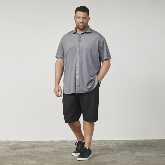 North Latitude 61116 Melanžēts Pikē Īsroku Krekls Pelēka - Polo krekli - Polo krekli - 2XL-8XL
