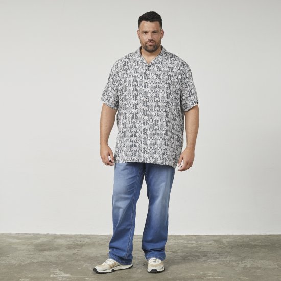 North Latitude 61313 Viskozes Krekls ar Kubas Apkakli Pelēka - Krekli - Krekli - 2XL-8XL