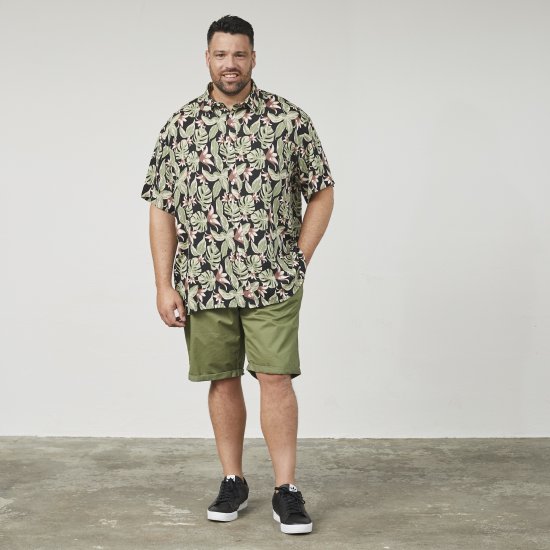 North Latitude 61357 Viskozes Krekls ar Pilnu Apdruku Melna - Krekli - Krekli - 2XL-8XL