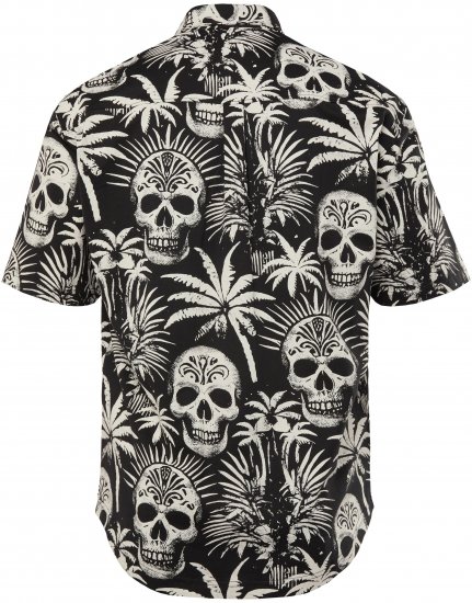 JP1880 Skull Pattern Jersey Short Sleeve Shirt Black - Krekli - Krekli - 2XL-8XL
