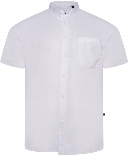 Kam Jeans P020 Premium Short Sleeve Oxford Shirt White - Krekli - Krekli - 2XL-8XL