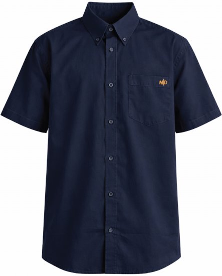 Motley Denim Zagreb Īsroku krekls Tumši zils - Krekli - Krekli - 2XL-8XL