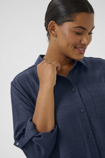 Kaffe Curve Ellie Shirt Tunic Moon Indigo Blue - Tunikas - 