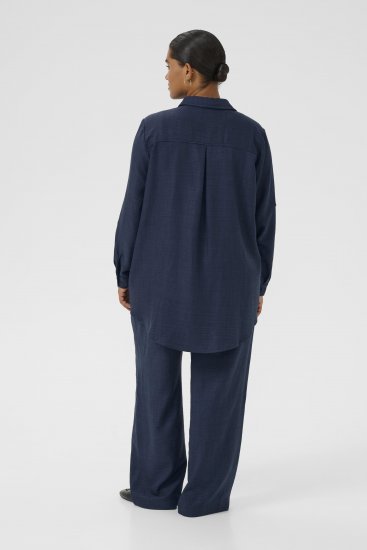 Kaffe Curve Ellie Shirt Tunic Moon Indigo Blue - Tunikas - 