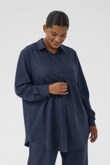 Kaffe Curve Ellie Shirt Tunic Moon Indigo Blue - Tunikas - 