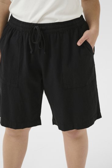 Kaffe Curve Nana Liah Šorti Melns - Džinsi & Bikses Lielos Izmēros – Plus Size - 