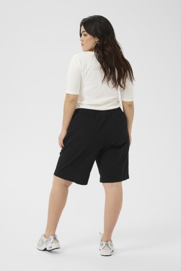 Kaffe Curve Nana Liah Šorti Melns - Džinsi & Bikses Lielos Izmēros – Plus Size - 