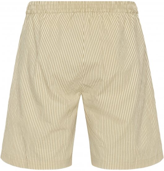 Kaffe Curve Nana Svītraini šorti Chincilla/Balts svītrains - Džinsi & Bikses Lielos Izmēros – Plus Size - 