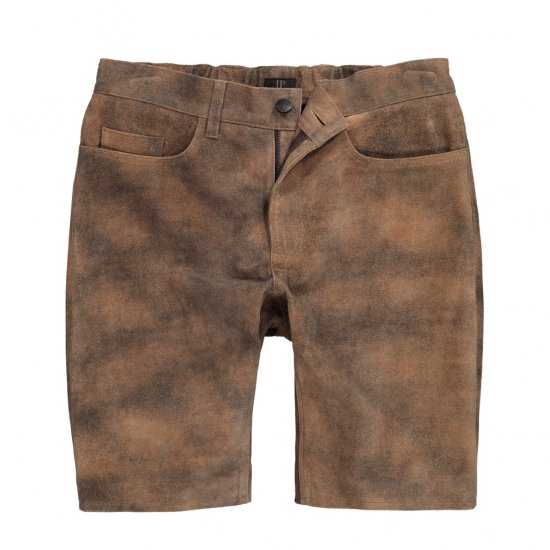 JP1880 Shorts Leather Traditional Cowhide Brown - Šorti - Šorti - W40-W60