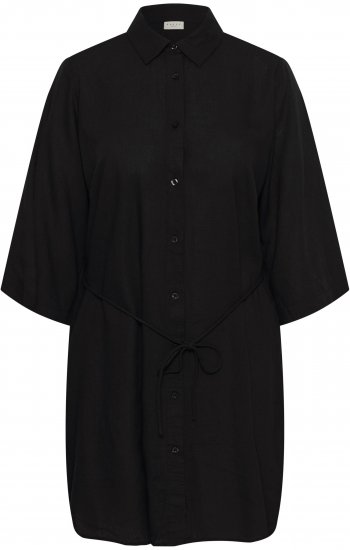 Kaffe Curve Mille Short Shirt Dress Black Deep - Mini kleitas - 