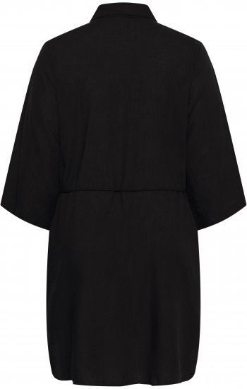 Kaffe Curve Mille Short Shirt Dress Black Deep - Mini kleitas - 