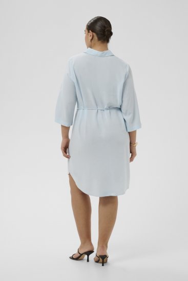 Kaffe Curve Mille Short Shirt Dress Nantucket Breeze Blue - Mini kleitas - 