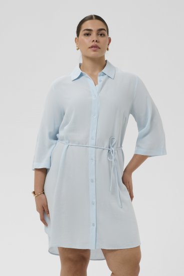 Kaffe Curve Mille Short Shirt Dress Nantucket Breeze Blue - Mini kleitas - 