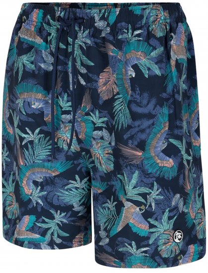 Espionage SW100 Bird Print Swimshorts Blue - Peldbikses - Vīriešu liela izmēra peldšorti