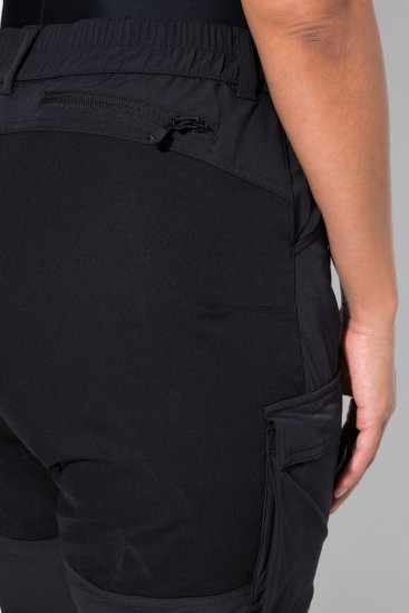 Ulla Popken HYPRAR Multifunctional Durable Inset Trekking Pants Black - Bikses - Lielo izmēru bikses sievietēm