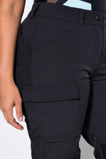 Ulla Popken HYPRAR Multifunctional Durable Inset Trekking Pants Black - Bikses - Lielo izmēru bikses sievietēm