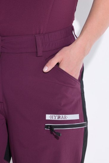 Ulla Popken HYPRAR Multifunctional Durable Inset Trekking Pants Dark Cherry Dark Cherry - Bikses - Lielo izmēru bikses sievietēm