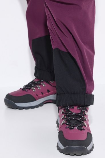 Ulla Popken HYPRAR Multifunctional Durable Inset Trekking Pants Dark Cherry Dark Cherry - Bikses - Lielo izmēru bikses sievietēm