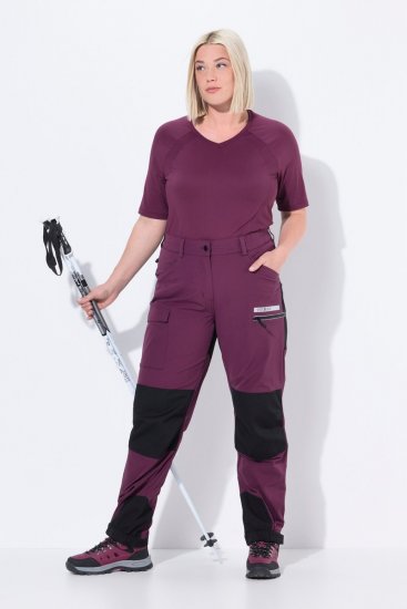 Ulla Popken HYPRAR Multifunctional Durable Inset Trekking Pants Dark Cherry Dark Cherry - Bikses - Lielo izmēru bikses sievietēm
