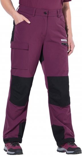 Ulla Popken HYPRAR Multifunctional Durable Inset Trekking Pants Dark Cherry Dark Cherry - Džinsi & Bikses Lielos Izmēros – Plus Size - 