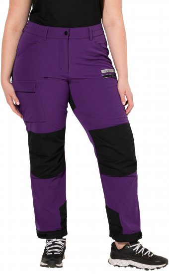 Ulla Popken HYPRAR Multifunctional Durable Inset Trekking Pants Plum - Džinsi & Bikses Lielos Izmēros – Plus Size - 