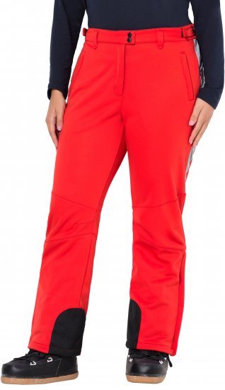 Ulla Popken Softshell Trousers Waterproof Zip Pockets Snow Gaiters Salsa - Džinsi & Bikses Lielos Izmēros – Plus Size - 