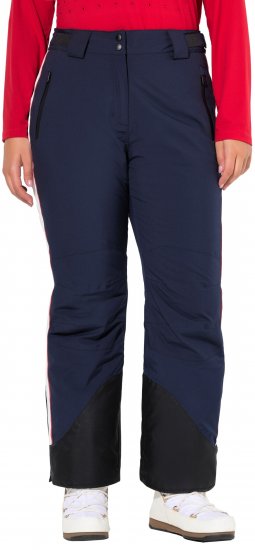 Ulla Popken Performance Trousers Waterproof Zip Pockets Snow Gaiter Navy - Džinsi & Bikses Lielos Izmēros – Plus Size - 