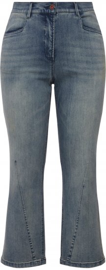 Ulla Popken Splatter Painted Jeans Washed Blue Denim - Džinsi & Bikses Lielos Izmēros – Plus Size - 