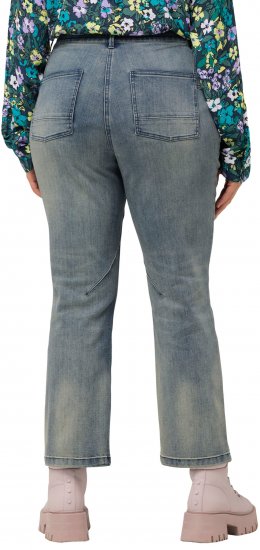 Ulla Popken Splatter Painted Jeans Washed Blue Denim - Džinsi & Bikses Lielos Izmēros – Plus Size - 