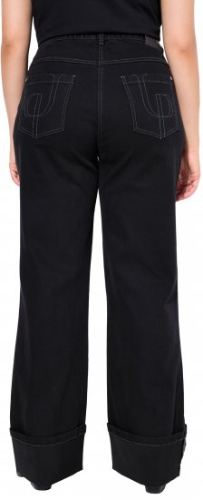 Ulla Popken Flared Leg Jeans Black - Džinsi & Bikses Lielos Izmēros – Plus Size - 